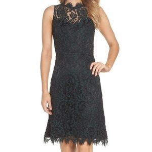 Eliza J Dark Emerald Lace Dress